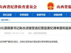 山西长治市沁源县委书记赵永进被查 涉嫌严重违纪违法【看点】